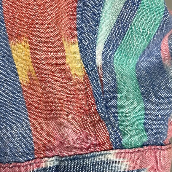 Vintage 90s Striped Button-Up Shirt Southwestern FLAWS Men Size Large Cotton - Picture 11 of 15